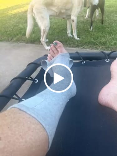 Customer video review of Premium Bamboo Ankle Support