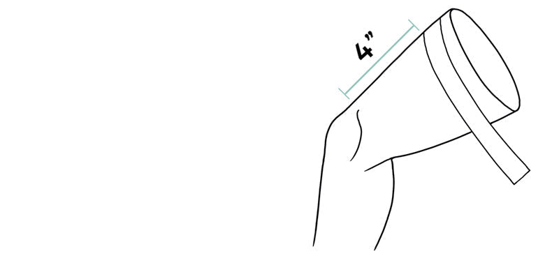 Measure your thigh four inches above the top of your kneecap